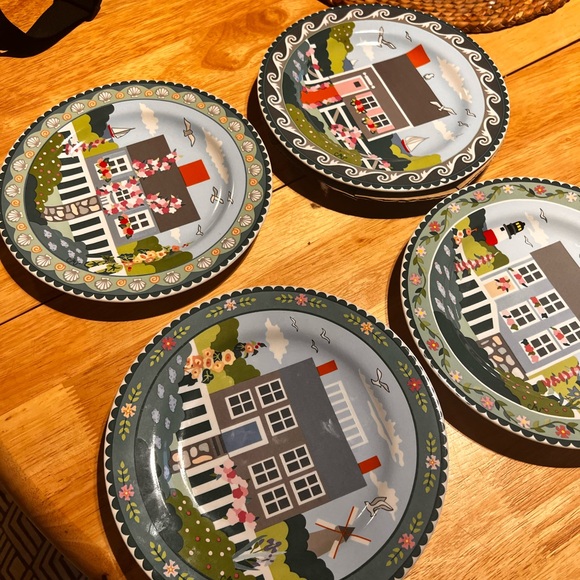 - CLAIRE MURRAY NANTUCKET set of 4 SALAD dessert PLATES - Picture 3 of 3